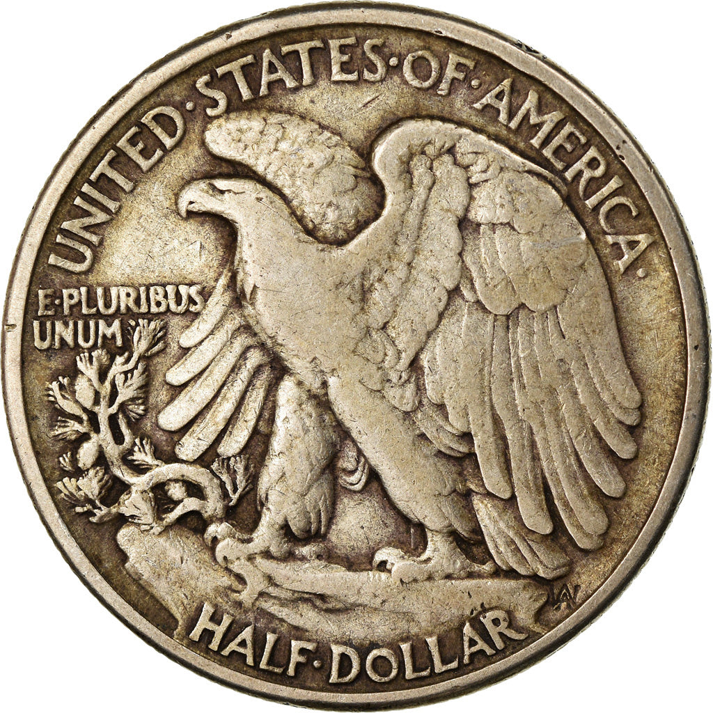 Coin, United States, Walking Liberty Half Dollar, Half Dollar, 1944, U.S. Mint