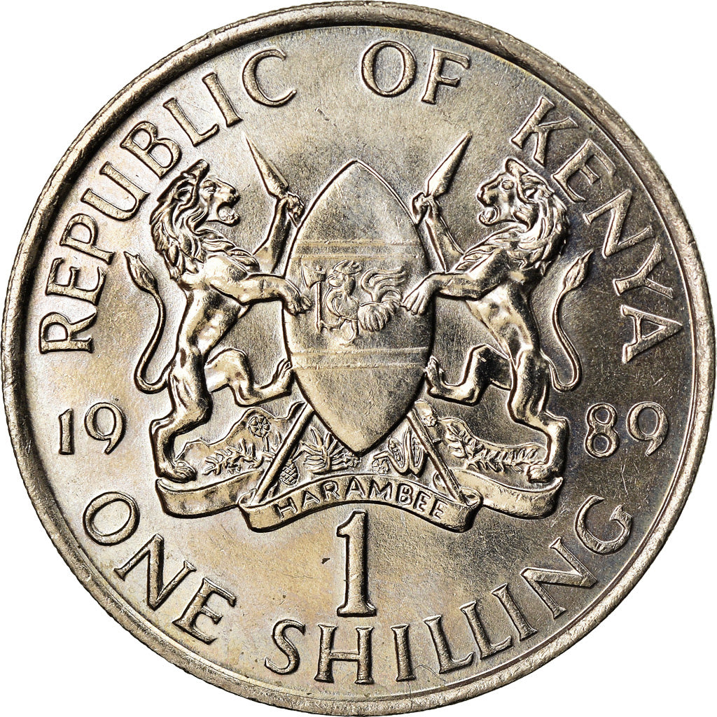 Moneda, Kenia, Shilling, 1989, British Royal Mint, EBC, Cobre - níquel, KM:20