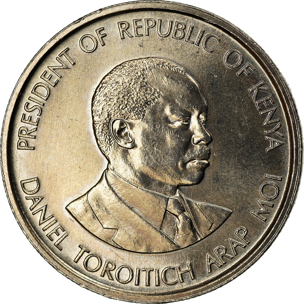 Coin, Kenya, 50 Cents, 1989, British Royal Mint, MS(63), Copper-nickel, KM:19