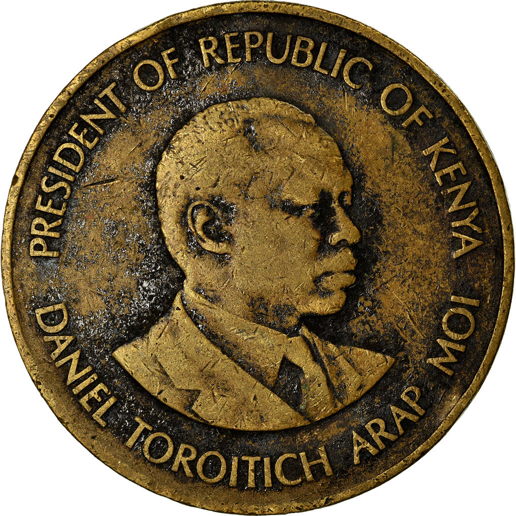 Moneda, Kenia, 10 Cents, 1980, British Royal Mint, MBC, Níquel - latón, KM:18