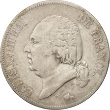 France, Louis XVIII,5 Francs, 1824,Lille,TB+,Argent,KM:711.13,Gadoury 614