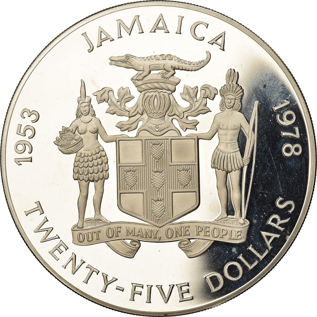 Coin, Jamaica, Elizabeth II, 25 Dollars, 1978, BE, AU(55-58), Silver, KM:76
