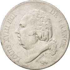 Munten, Frankrijk, Louis XVIII, Louis XVIII, 5 Francs, 1824, Lille, ZF, Zilver