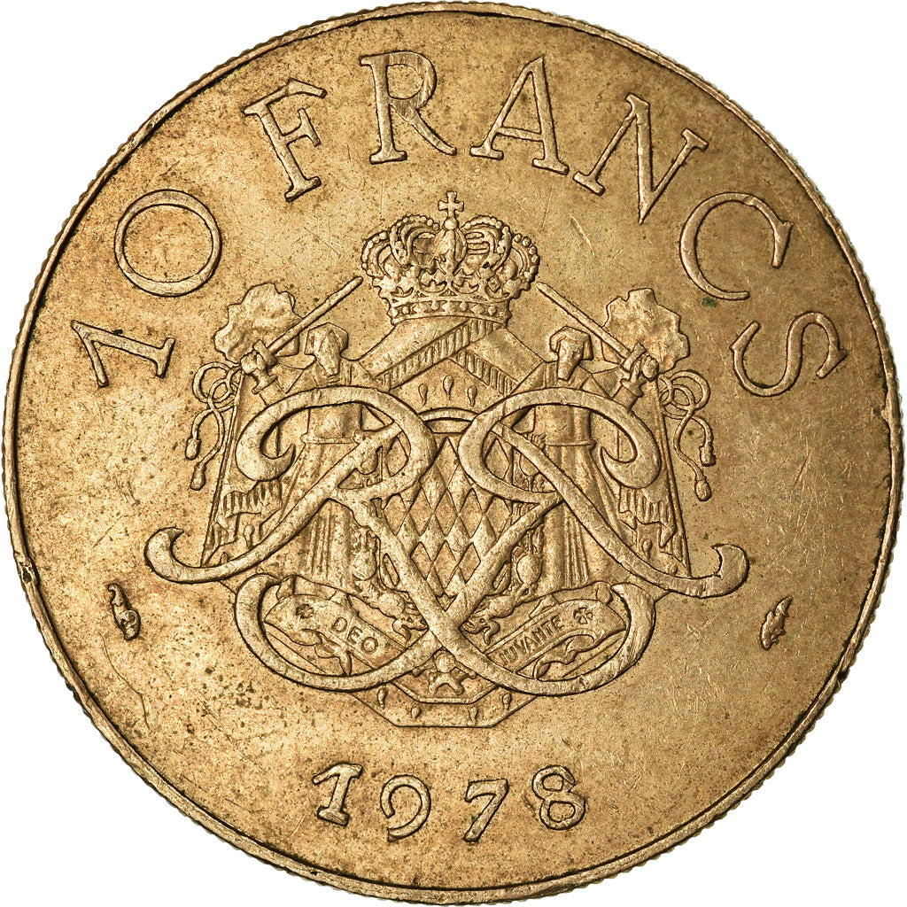 Coin, Monaco, Rainier III, 10 Francs, 1978, VF(30-35), Copper-Nickel-Aluminum