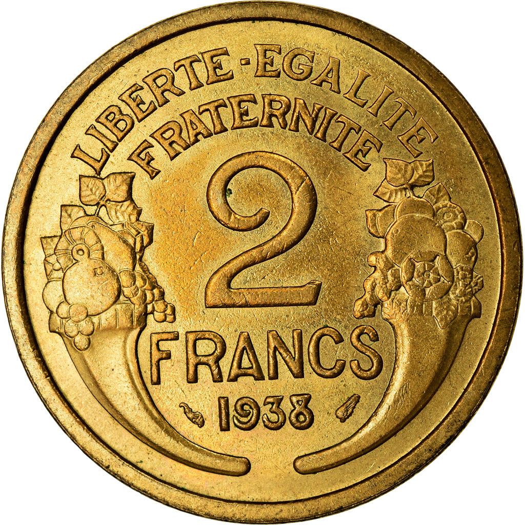 Moneta, Francia, Morlon, 2 Francs, 1938, Paris, SPL-, Alluminio-bronzo, KM:886
