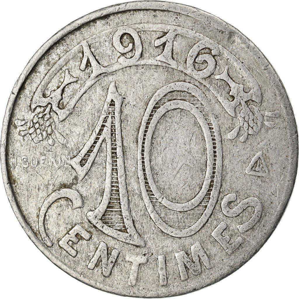 Coin, France, 10 Centimes, 1916, VF(20-25), Aluminium, Elie:10.2B