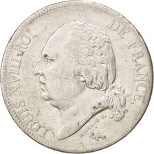 France, Louis XVIII,5 Francs, 1824, Paris, TB+, Argent, KM:711..1,Gadoury 614