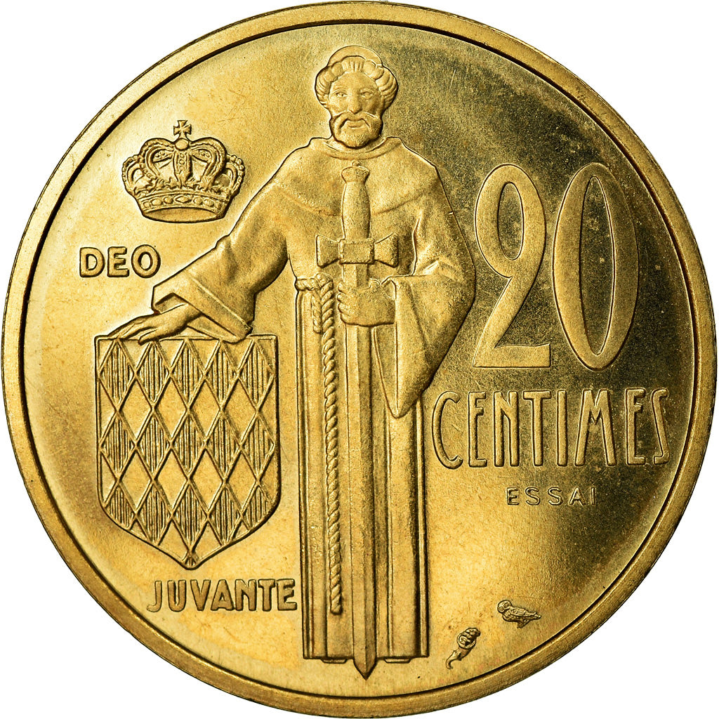 Coin, Monaco, 20 Centimes, 1962, ESSAI, MS(63), Cupro-Aluminium, KM:E46