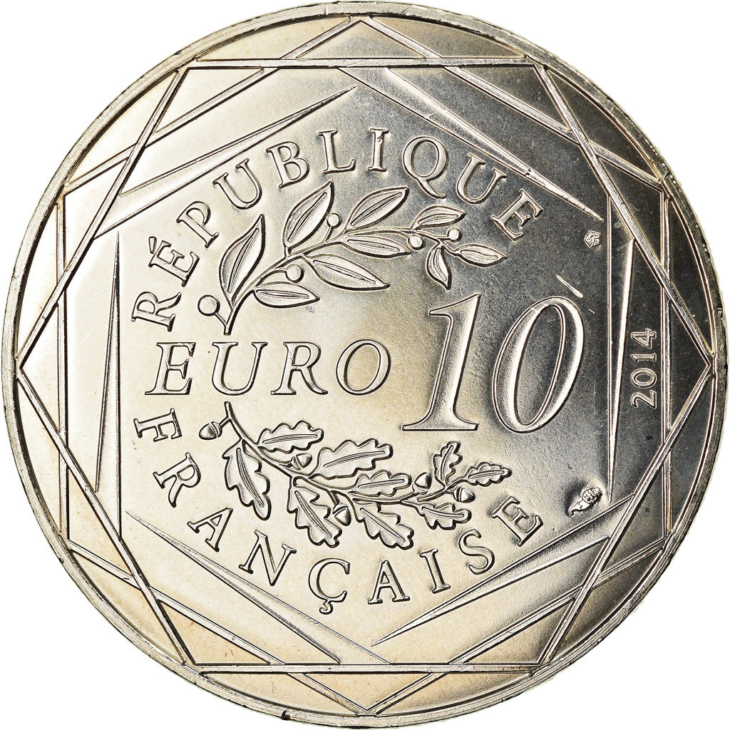 France, 10 Euro, 2014, Liberté, AU(55-58), Silver, Gadoury:EU717
