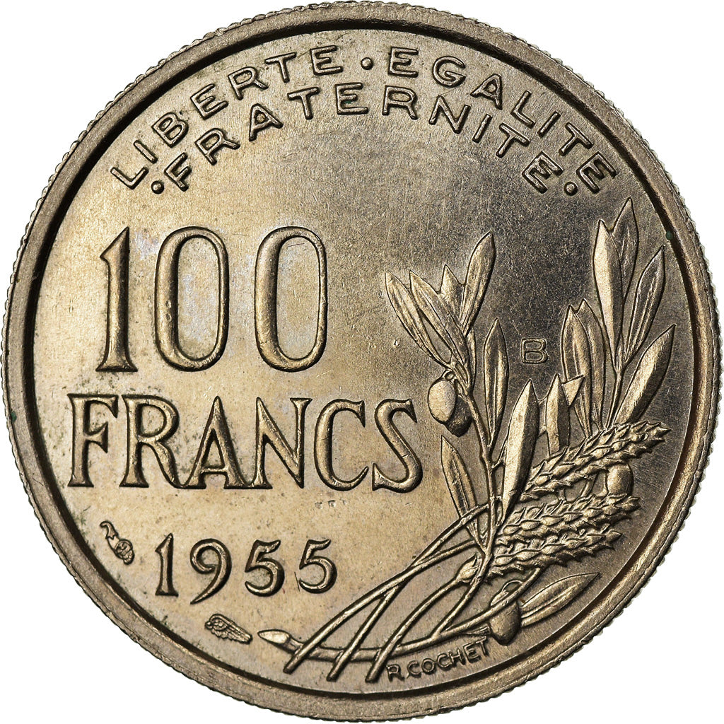Coin, France, Cochet, 100 Francs, 1955, Beaumont - Le Roger, AU(55-58)