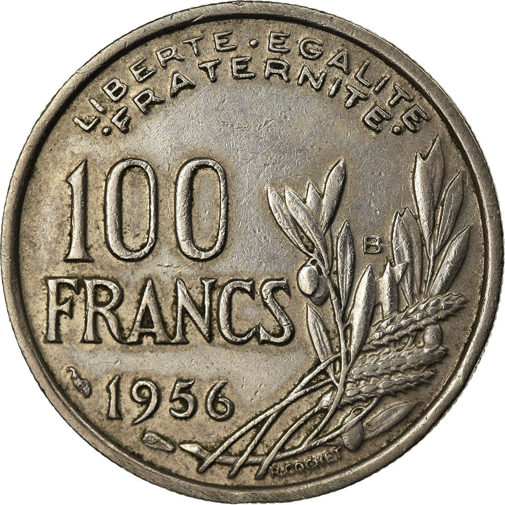 Münze, Frankreich, Cochet, 100 Francs, 1956, Beaumont - Le Roger, SS