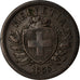 Coin, Switzerland, 2 Rappen, 1850, Bern, EF(40-45), Bronze, KM:4.1