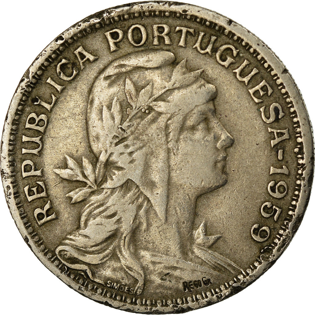 Münze, Portugal, 50 Centavos, 1959, S, Copper-nickel, KM:577