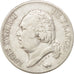 France, Louis XVIII,5 Francs,1824, Lille,VF(30-35),Silver,KM 711.13,Gadoury 614