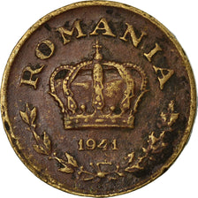 Coin, Romania, Carol II, Leu, 1941, VF(20-25), Nickel-brass, KM:56