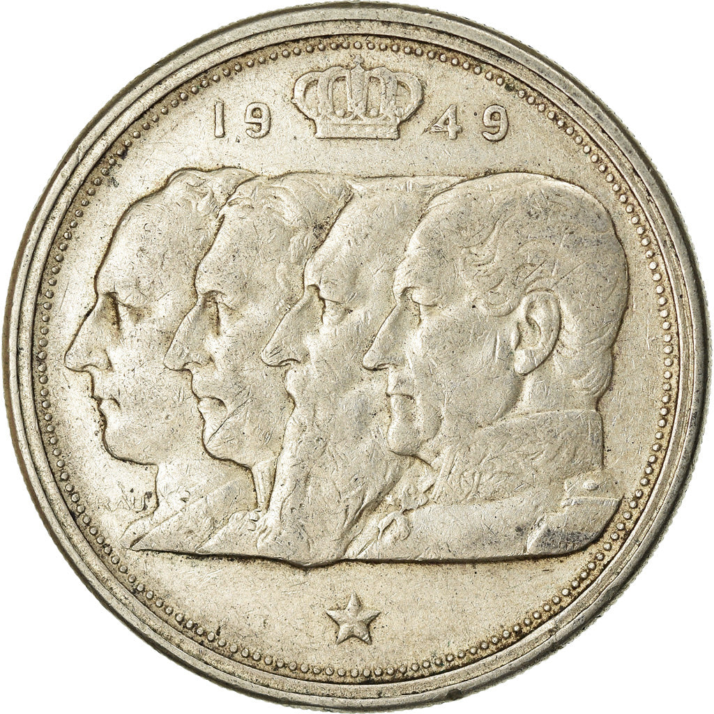 Coin, Belgium, 100 Francs, 100 Frank, 1949, EF(40-45), Silver, KM:139.1