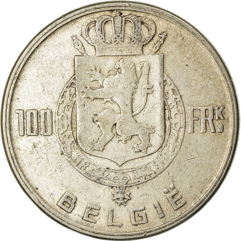 Coin, Belgium, 100 Francs, 100 Frank, 1949, EF(40-45), Silver, KM:139.1