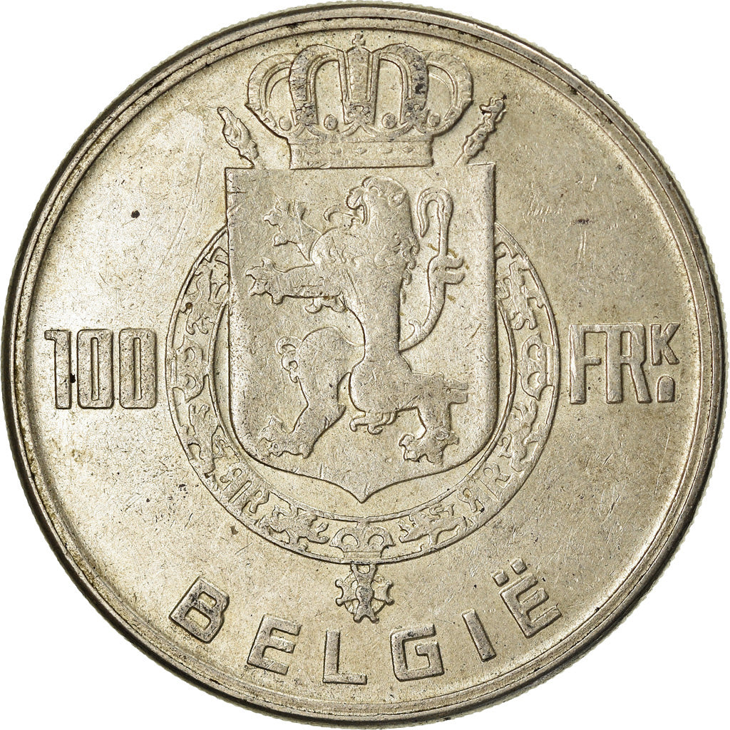 Coin, Belgium, 100 Francs, 100 Frank, 1949, EF(40-45), Silver, KM:139.1