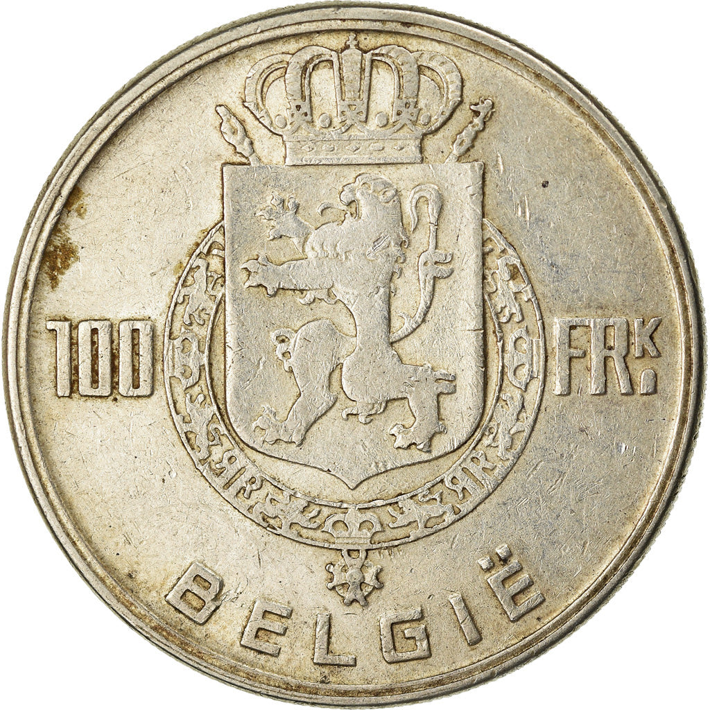 Coin, Belgium, 100 Francs, 100 Frank, 1951, EF(40-45), Silver, KM:139.1