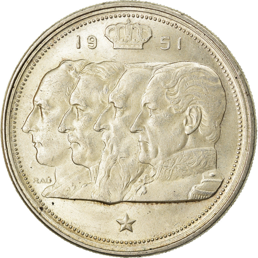 Monnaie, Belgique, 100 Francs, 100 Frank, 1951, SUP, Argent, KM:139.1