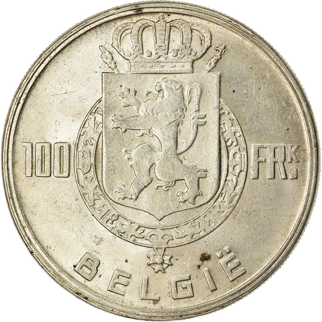 Monnaie, Belgique, 100 Francs, 100 Frank, 1951, SUP, Argent, KM:139.1