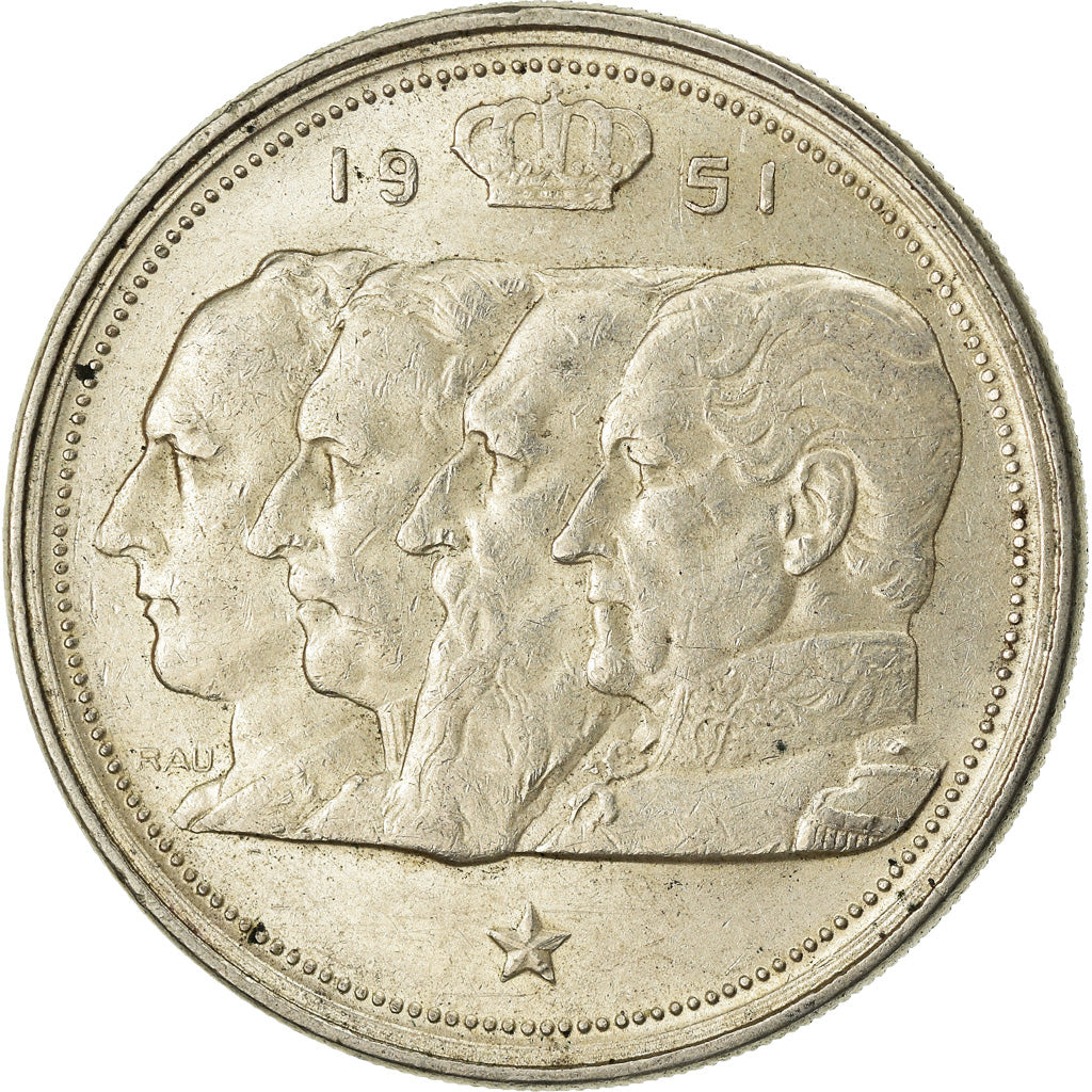 Monnaie, Belgique, 100 Francs, 100 Frank, 1951, TTB+, Argent, KM:139.1