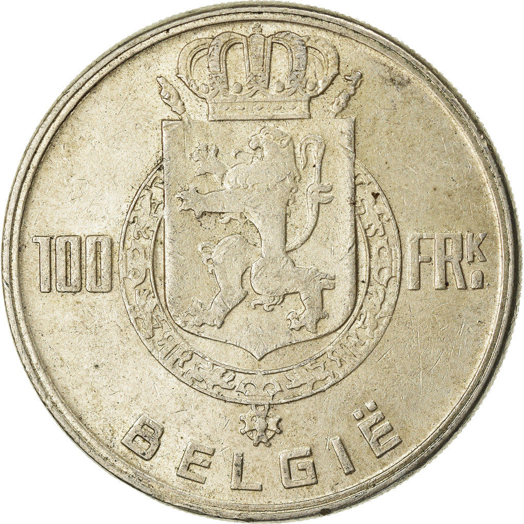 Monnaie, Belgique, 100 Francs, 100 Frank, 1951, TTB+, Argent, KM:139.1
