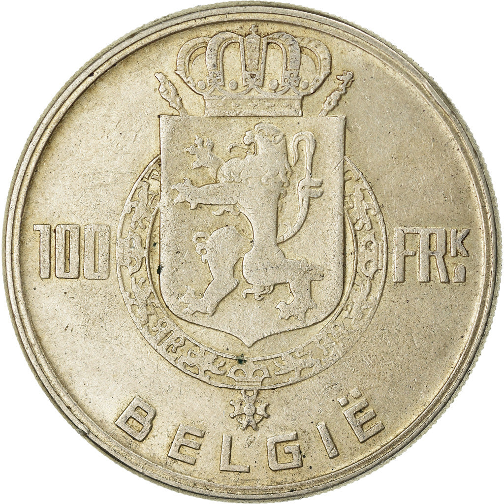 Coin, Belgium, 100 Francs, 100 Frank, 1951, EF(40-45), Silver, KM:139.1