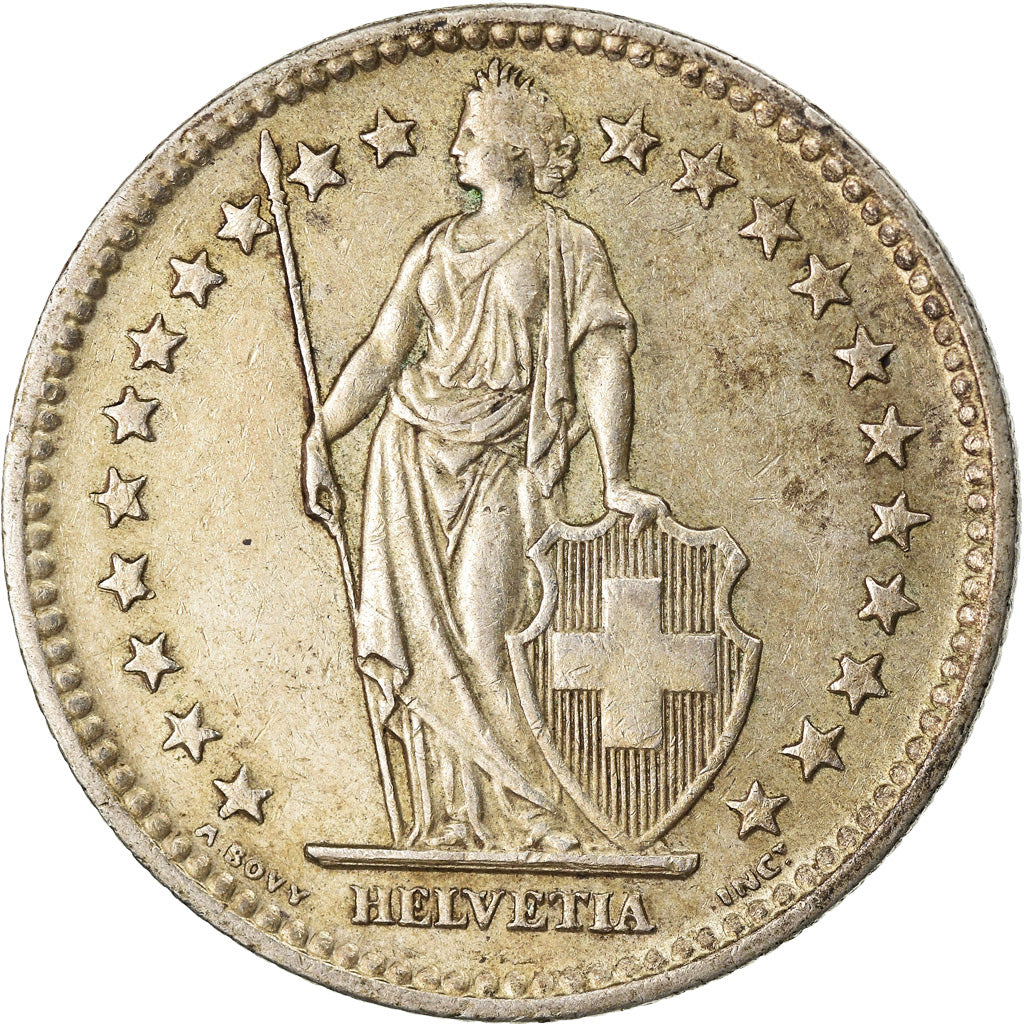 Coin, Switzerland, 2 Francs, 1946, Bern, EF(40-45), Silver, KM:21