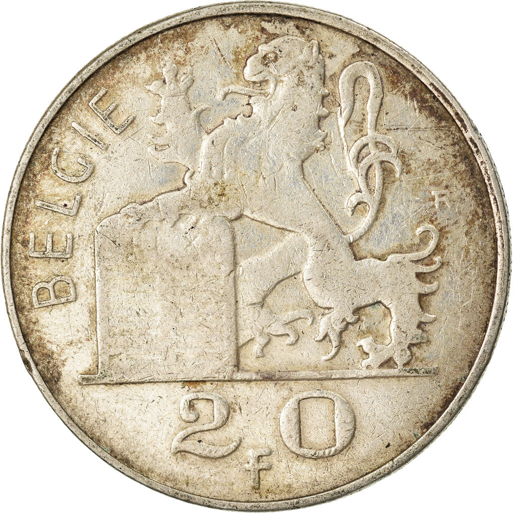 Coin, Belgium, 20 Francs, 20 Frank, 1949, VF(30-35), Silver, KM:141.1