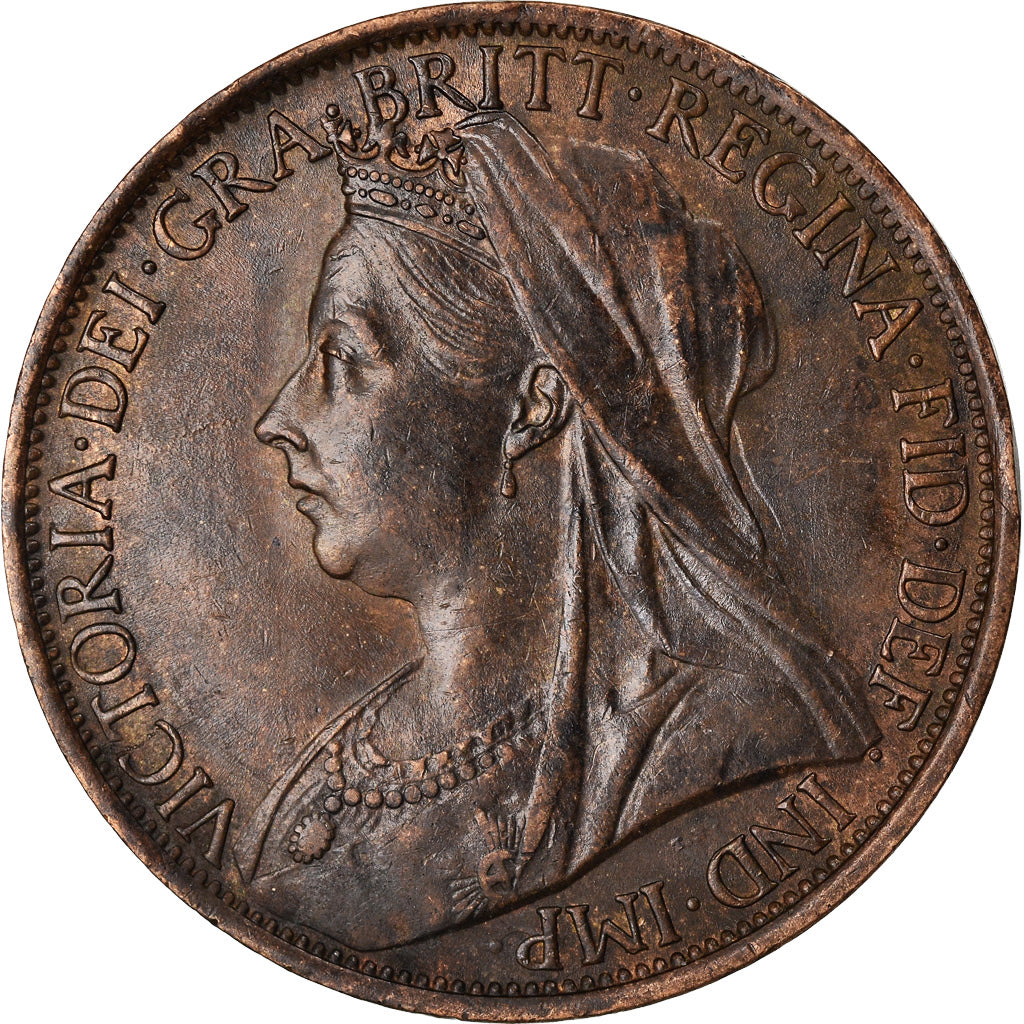 Coin, Great Britain, Victoria, Penny, 1900, AU(50-53), Bronze, KM:790