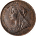 Coin, Great Britain, Victoria, Penny, 1900, AU(50-53), Bronze, KM:790
