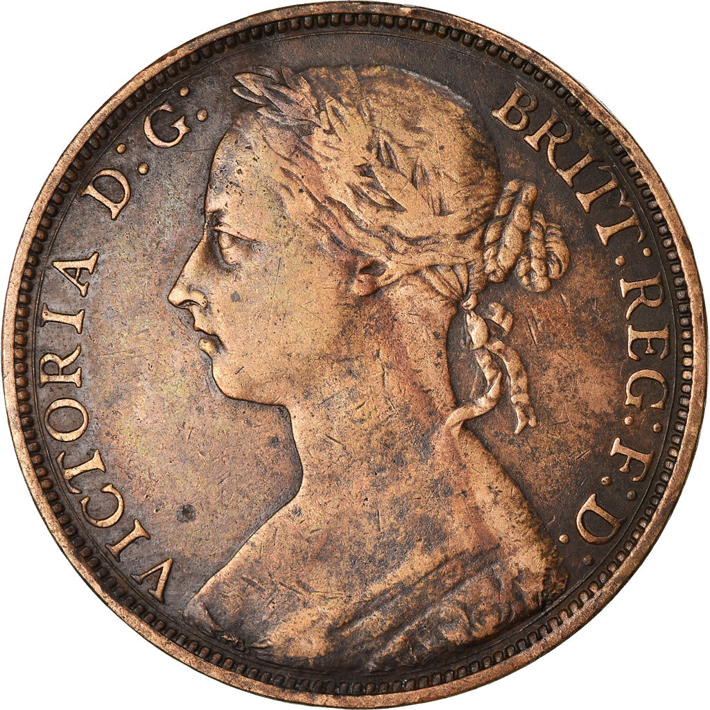 Coin, Great Britain, Victoria, Penny, 1886, EF(40-45), Bronze, KM:755