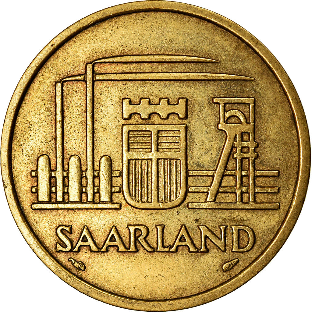 Coin, SAARLAND, 50 Franken, 1954, Paris, EF(40-45), Aluminum-Bronze, KM:3