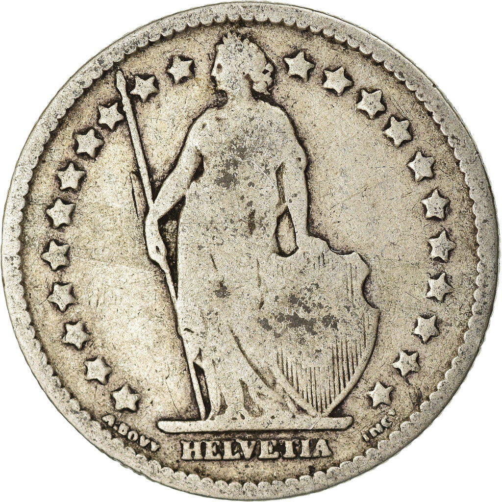 Coin, Switzerland, Franc, 1886, Bern, F(12-15), Silver, KM:24