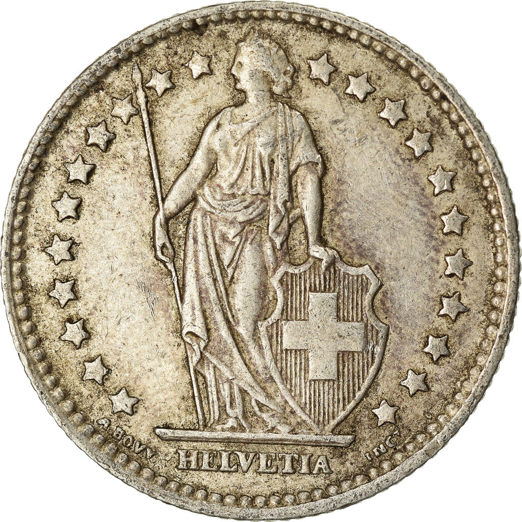 Coin, Switzerland, Franc, 1907, Bern, EF(40-45), Silver, KM:24