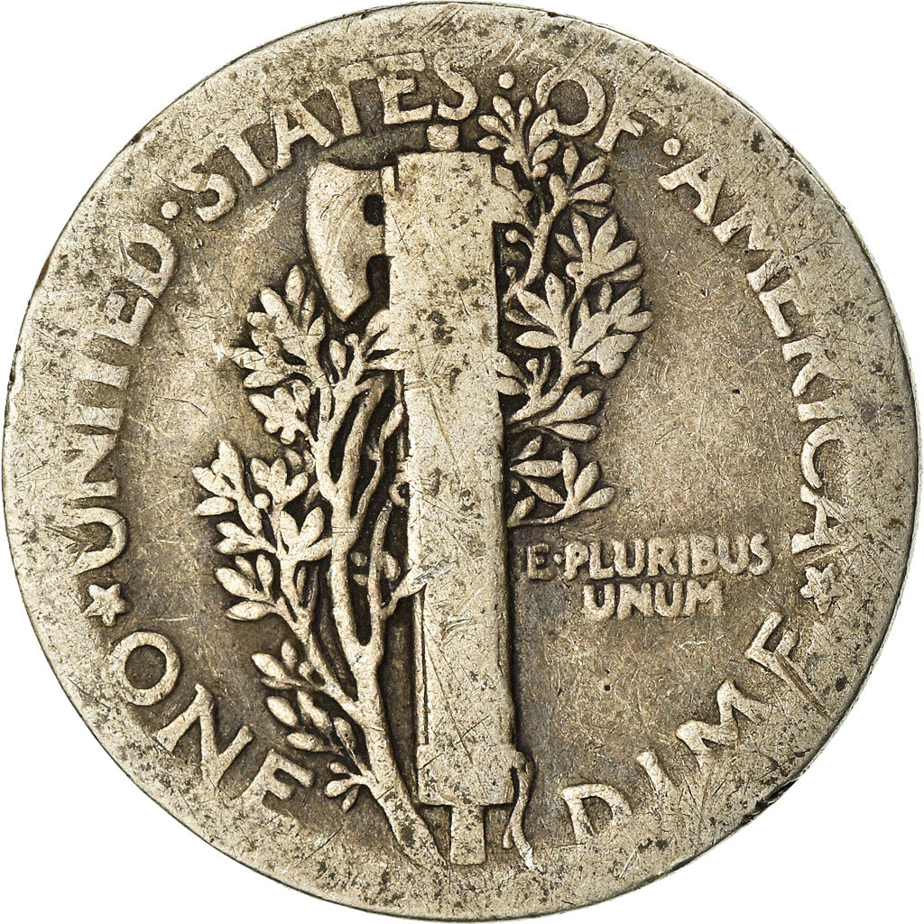 Coin, United States, Barber Dime, Dime, 1916, U.S. Mint, Philadelphia