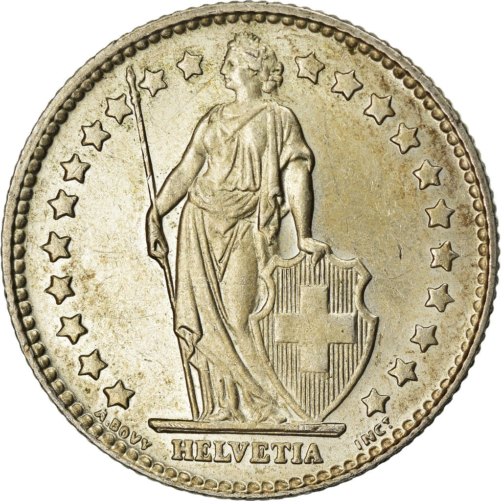 Coin, Switzerland, Franc, 1961, Bern, AU(50-53), Silver, KM:24