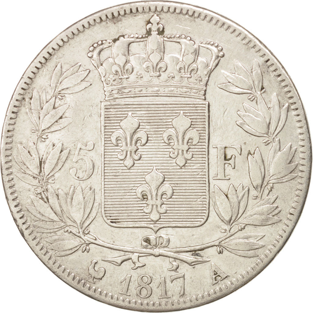 Coin, France, Louis XVIII, Louis XVIII, 5 Francs, 1817, Paris, VF(30-35)