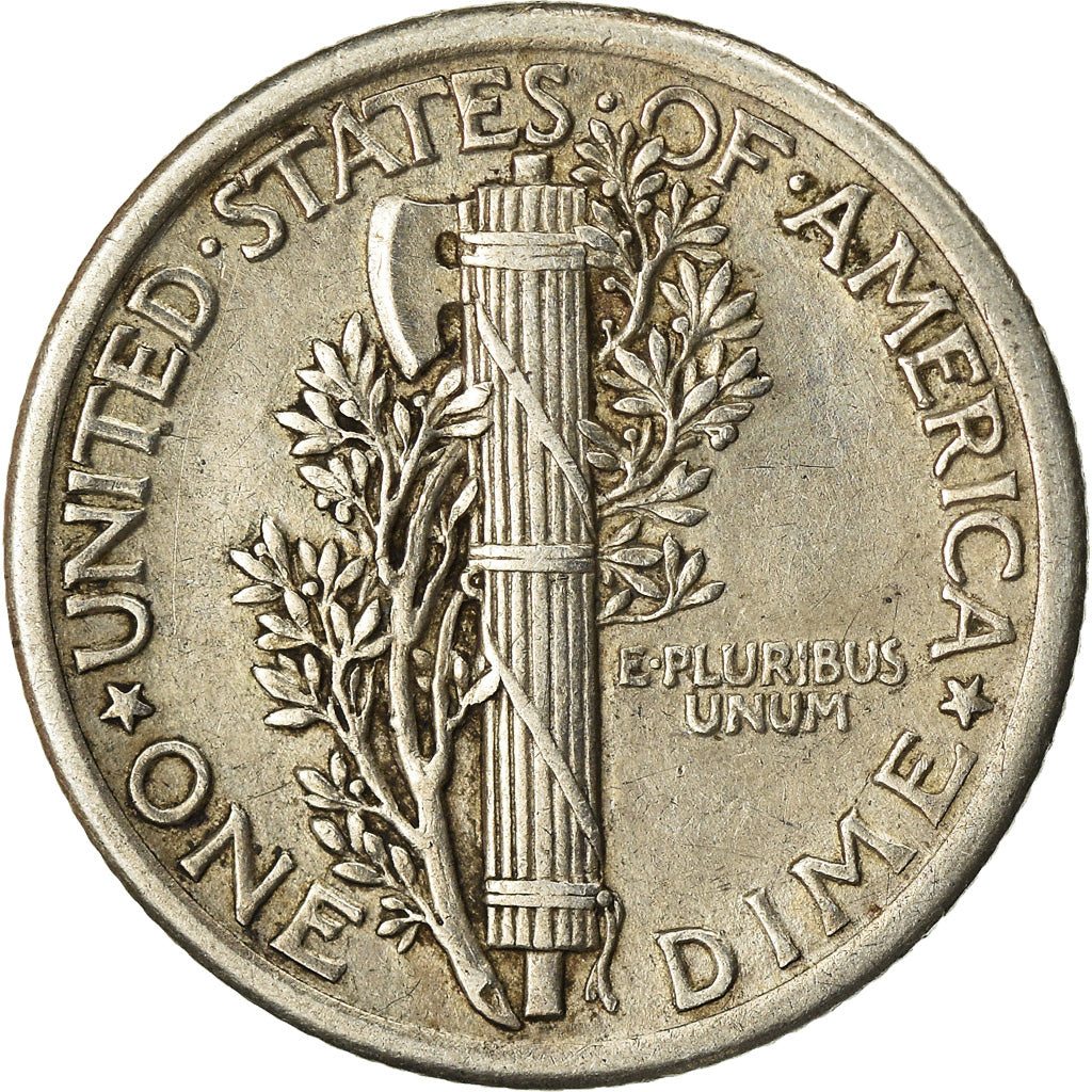 Monnaie, États-Unis, Mercury Dime, Dime, 1917, U.S. Mint, Philadelphie, SUP