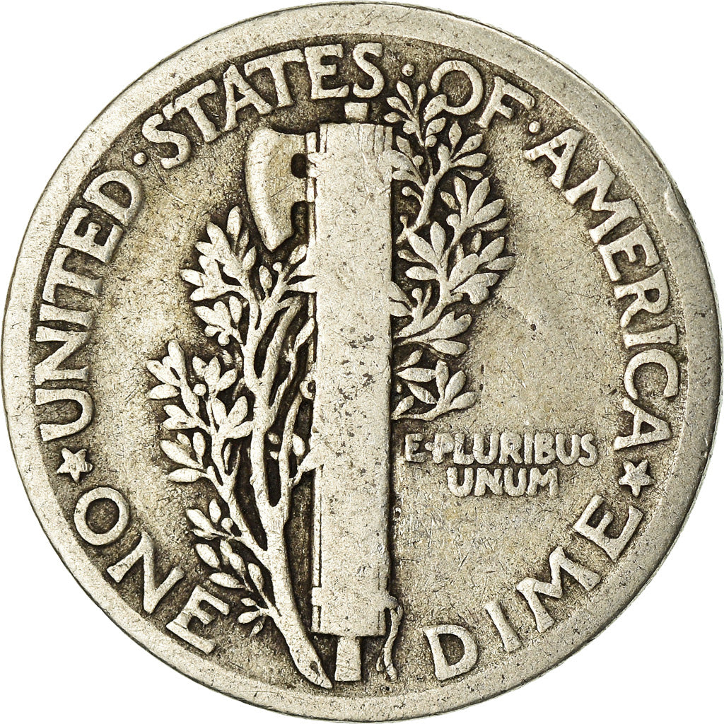 Coin, United States, Mercury Dime, Dime, 1920, U.S. Mint, Philadelphia