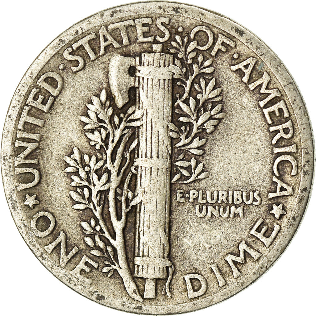 Moeda, Estados Unidos da América, Mercury Dime, Dime, 1937, U.S. Mint
