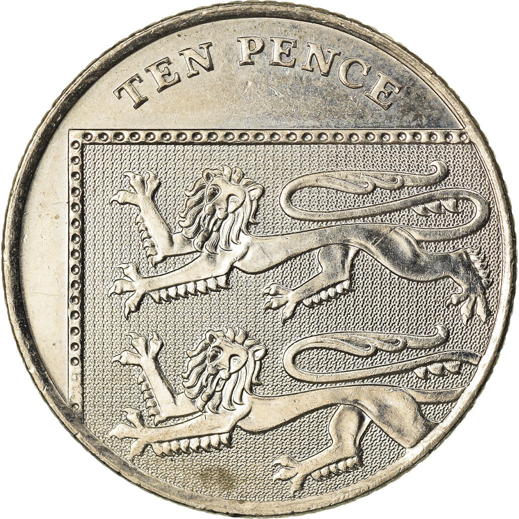 Moneta, Wielka Brytania, Elizabeth II, 10 Pence, 2008, AU(50-53), Miedź-Nikiel