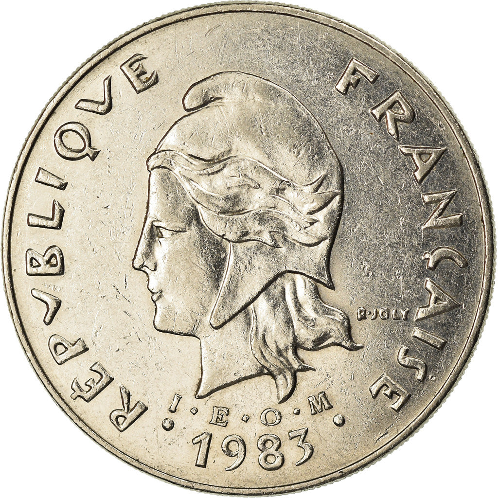 Coin, New Caledonia, 50 Francs, 1983, Paris, EF(40-45), Nickel, KM:13