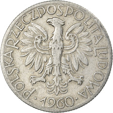 Moneta, Polonia, 5 Zlotych, 1960, Warsaw, MB+, Alluminio, KM:47