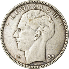 Coin, Belgium, 20 Francs, 20 Frank, 1935, VF(30-35), Silver, KM:105