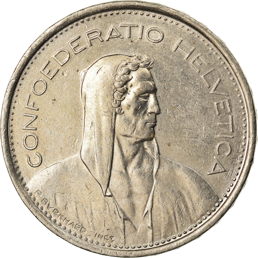 Coin, Switzerland, 5 Francs, 1973, Bern, EF(40-45), Copper-nickel, KM:40a.1