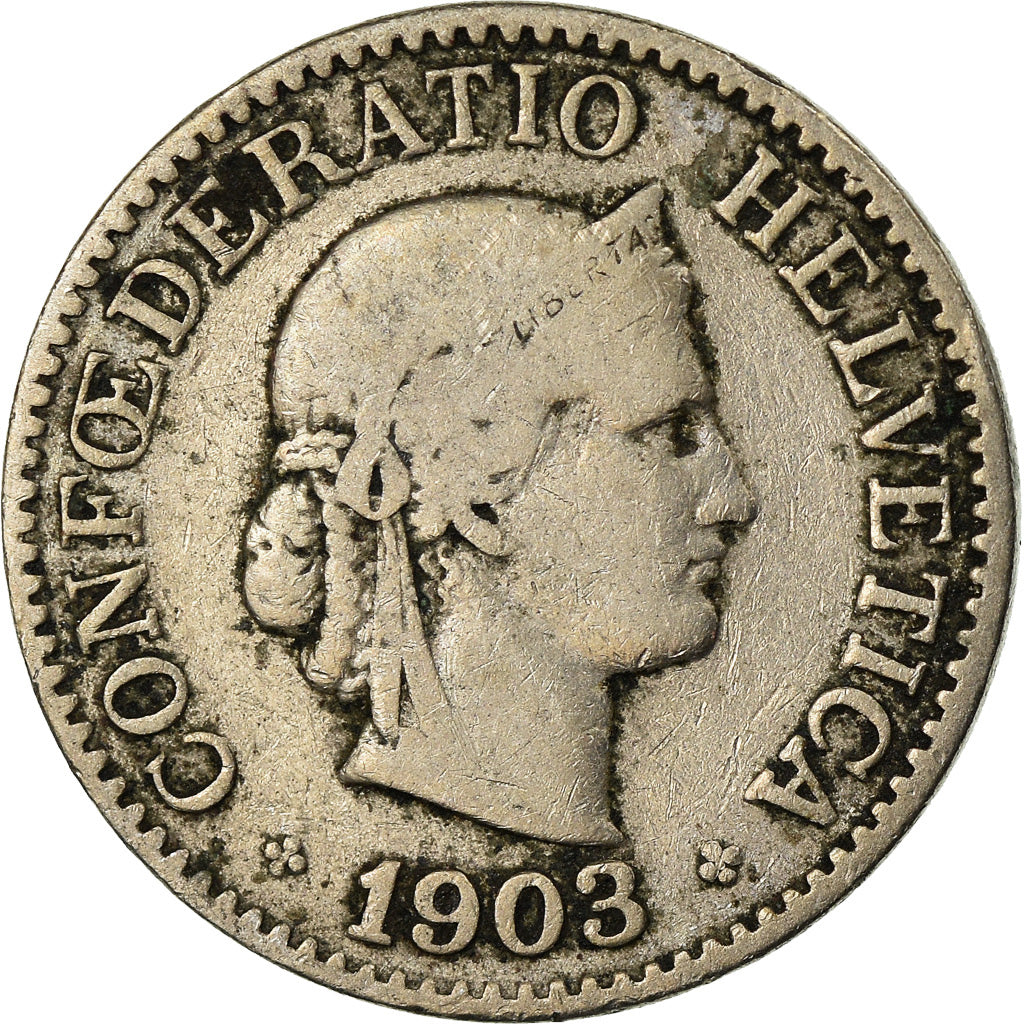 Coin, Switzerland, 10 Rappen, 1903, Bern, VF(20-25), Copper-nickel, KM:27