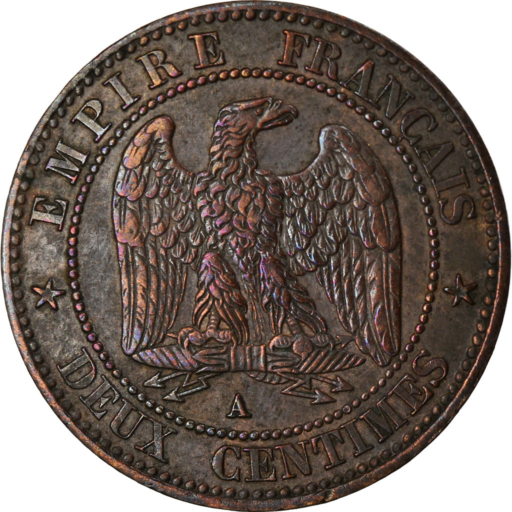 Coin, France, Napoleon III, Napoléon III, 2 Centimes, 1855, Paris, EF(40-45)