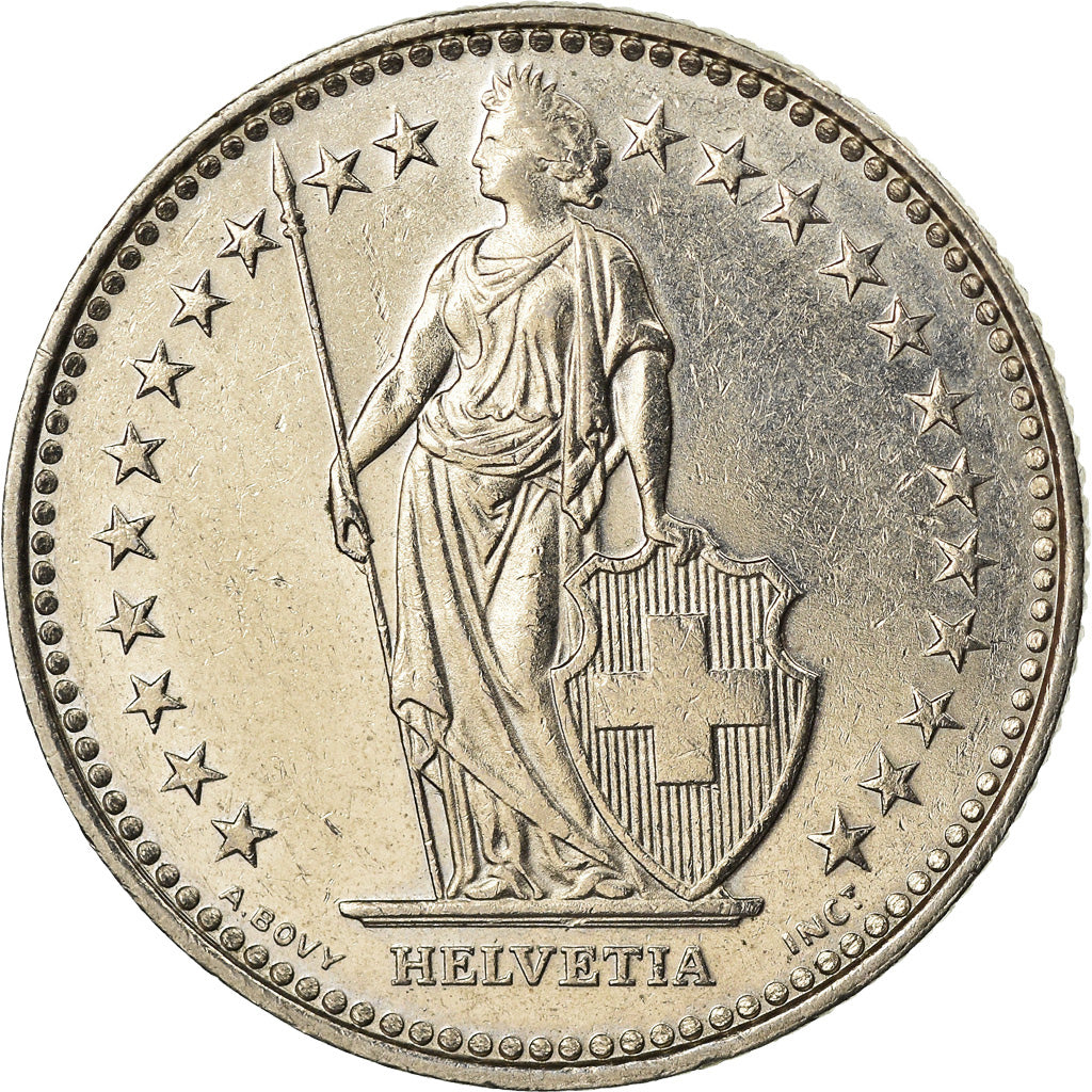Coin, Switzerland, Franc, 1989, Bern, AU(50-53), Copper-nickel, KM:24a.3